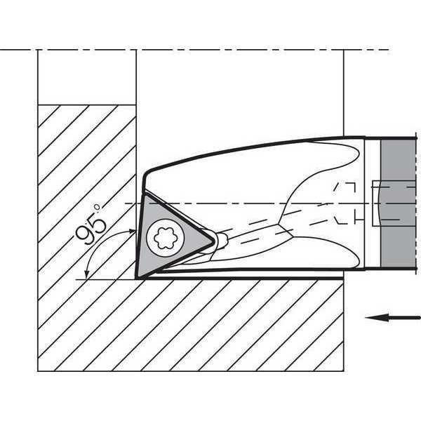 Boring Bar, Positive Rake, Leftt-Hand