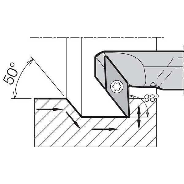 Boring Bar, Positive Rake, Right-Hand