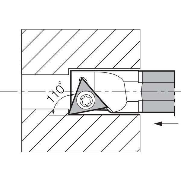 Boring Bar, Positive Rake, Right-Hand