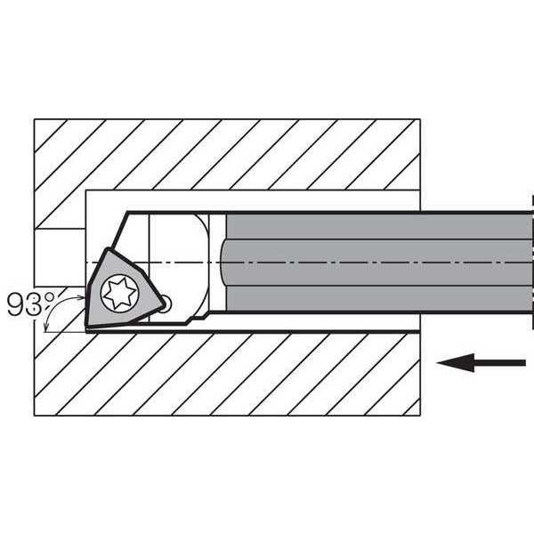 Boring Bar, Positive Rake, Leftt-Hand