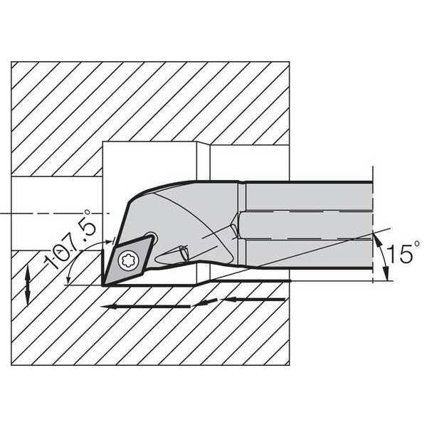 Boring Bar, Positive Rake, Right-Hand