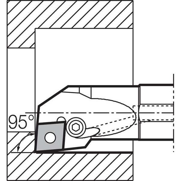 Boring Bar, Negative Rake, Right-Hand