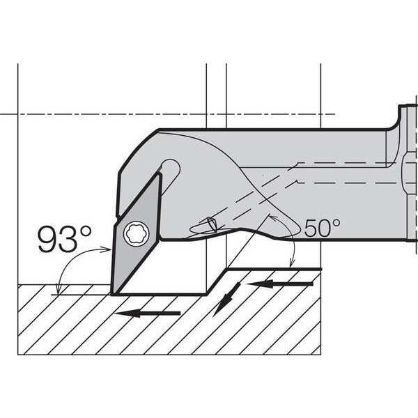 Boring Bar, Positive Rake, Right-Hand