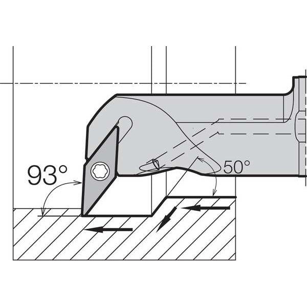 Boring Bar, Positive Rake, Leftt-Hand