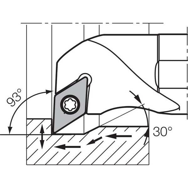 Boring Bar, Positive Rake, Leftt-Hand