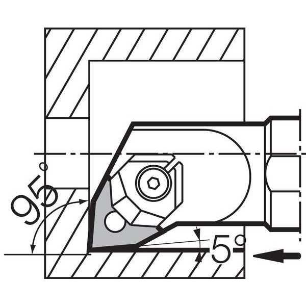 Boring Bar, Negative Rake, Right-Hand