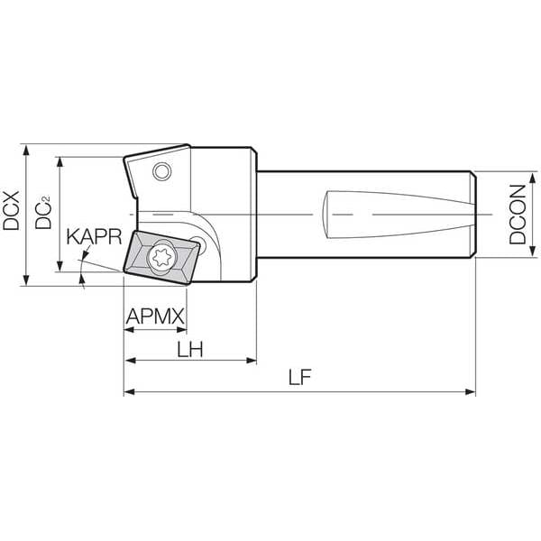 Chamfer End Mill, 5 deg.