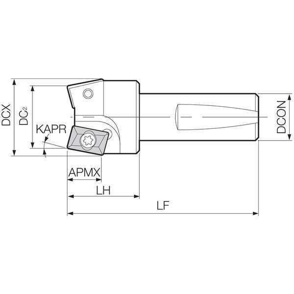Chamfer End Mill, 70 deg.