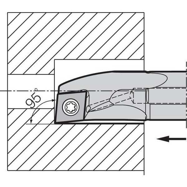 Boring Bar, Positive Rake, Leftt-Hand