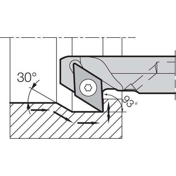 Boring Bar, Positive Rake, Right-Hand