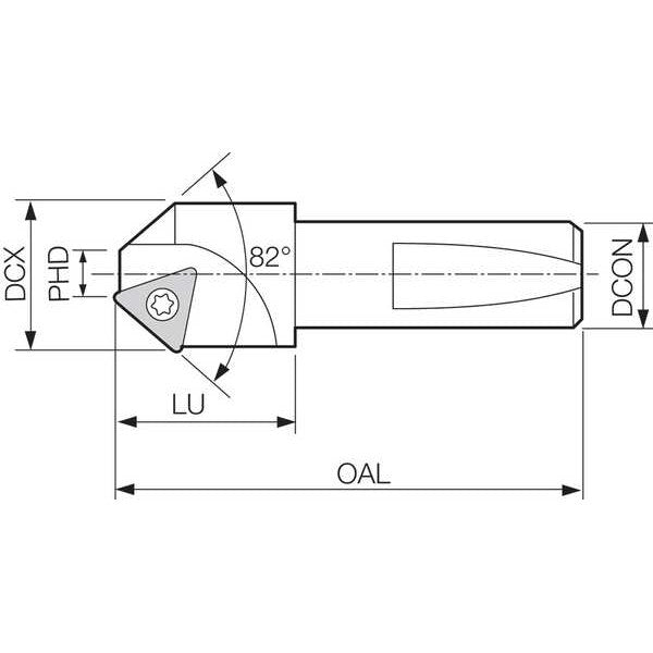 Countersink, 82 deg., Flat Head Cap Screw