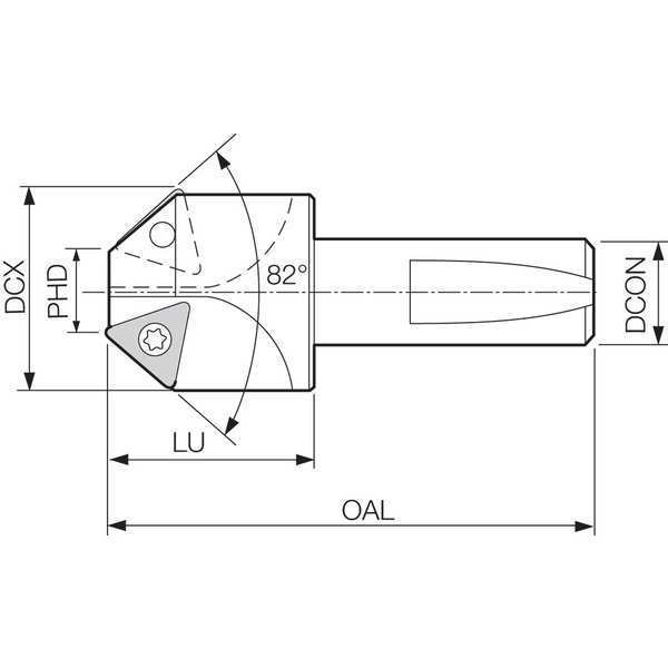 Countersink, 82 deg., Flat Head Cap Screw