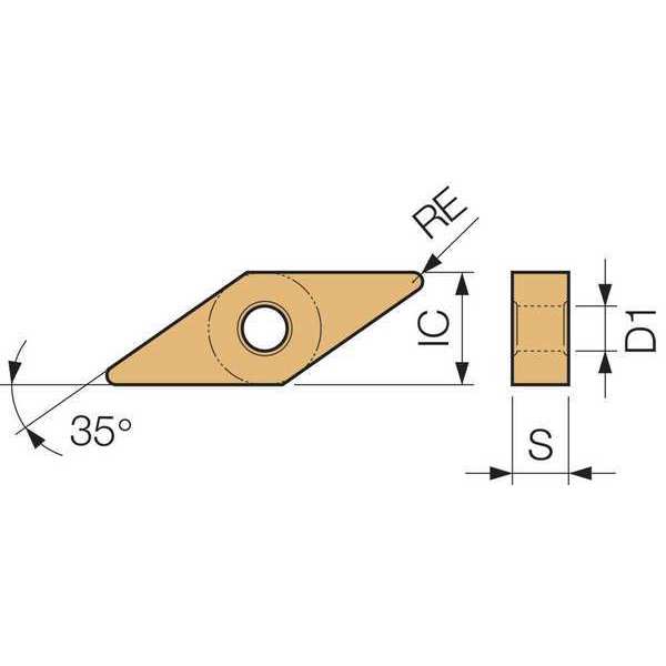 Diamond Turning Insert, VNMG332CCX