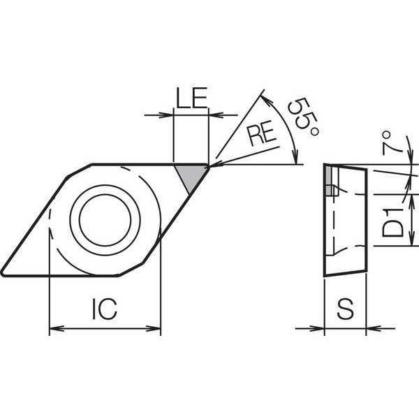 Diamond Turning Insert, DCMW21505T00315SEKBN25M
