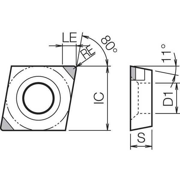 Diamond Turning Insert, CPGB321S00435METKBN05M