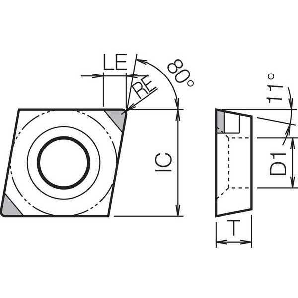 Diamond Turning Insert, CPGB321T00315MEKBN25M