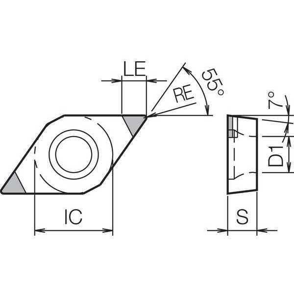 Diamond Turning Insert, DCMW32505T00315MEKBN10M