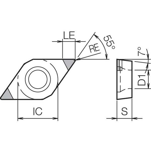 Diamond Turning Insert, DCMW32505T00315MEKBN05M