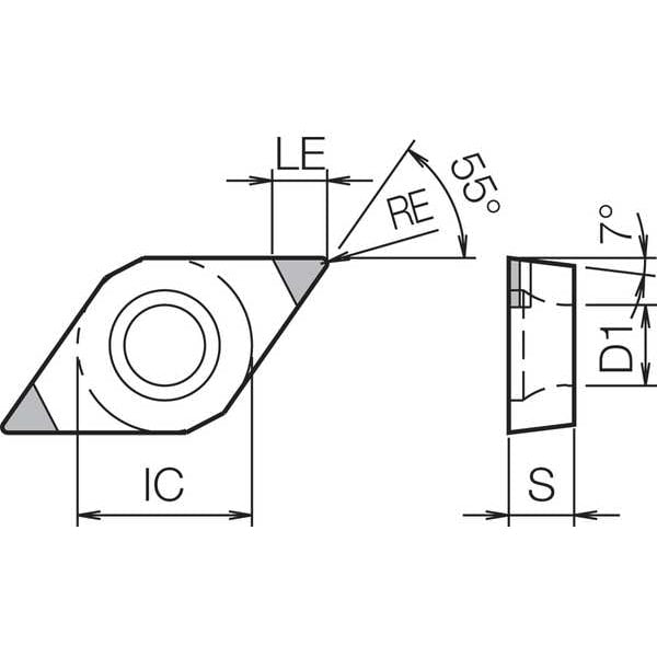 Diamond Turning Insert, DCMW32505T00315MEKBN35M