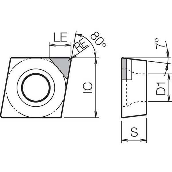 Diamond Turning Insert, CCGW141105NEKPD001