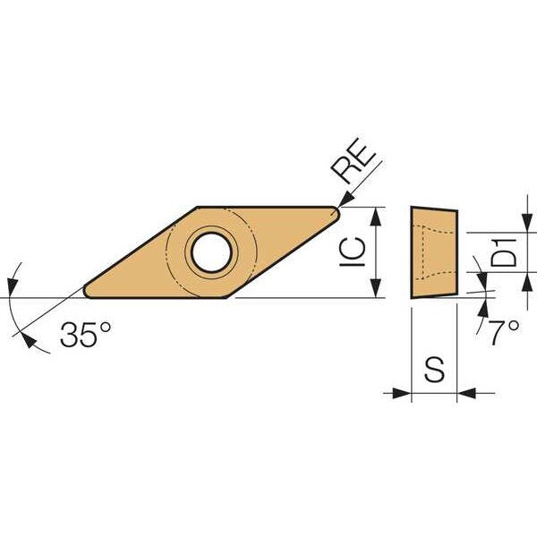 Diamond Turning Insert, VCMT332PPPR1725