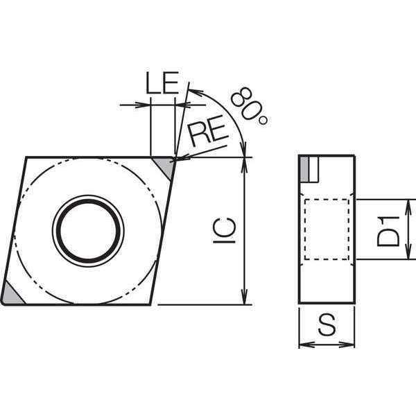 Diamond Turning Insert, CNGA432S00515MEWKBN35M