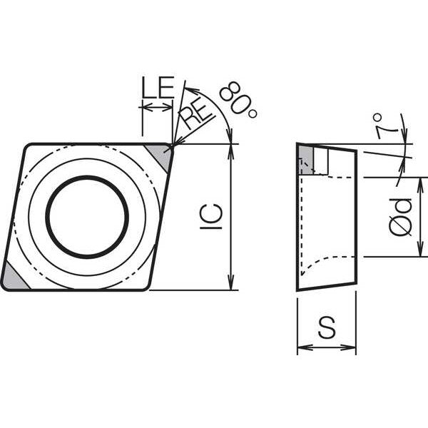 Diamond Turning Insert, CCMW3251T00315MEKBN05M