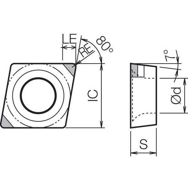 Diamond Turning Insert, CCMW3251T00315MEKBN10M