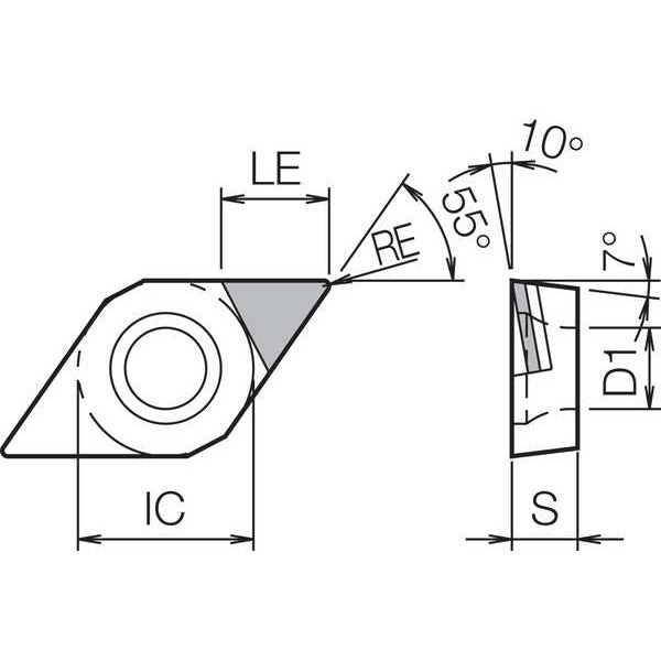 Diamond Turning Insert, DCMT3252NEKPD001