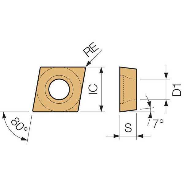 Diamond Turning Insert, CCGT21505APKW10