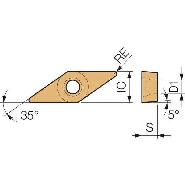 Diamond Turning Insert, VBGT3305LYTN620