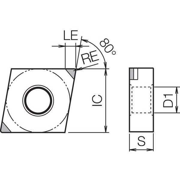 Diamond Turning Insert, CNGA435S00730METKBN05M