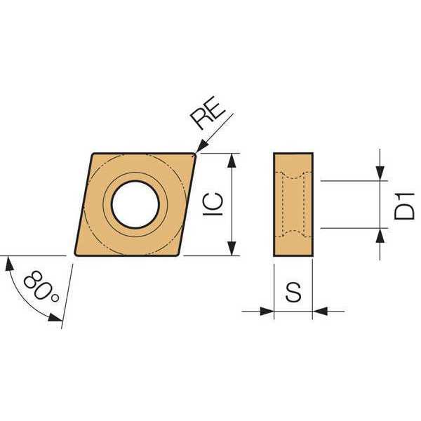 Diamond Turning Insert, CNGU2421MFRUPR1725