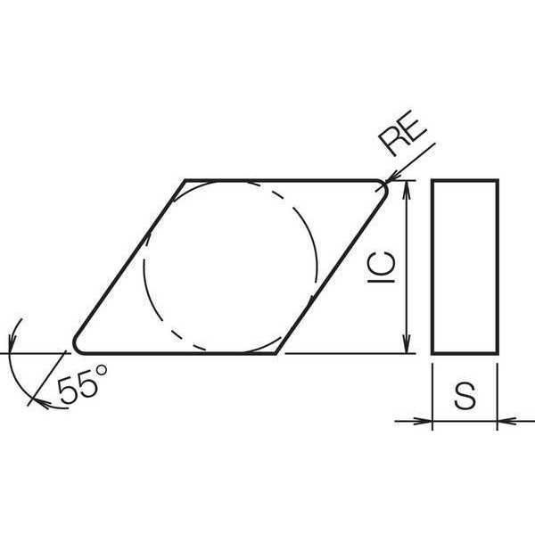 Diamond Turning Insert, DNG451T00825A65