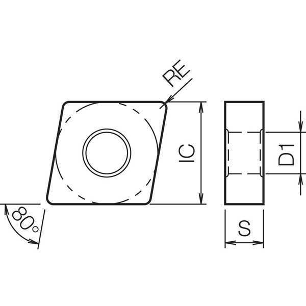 Diamond Turning Insert, CNMA432T01230AAA66N