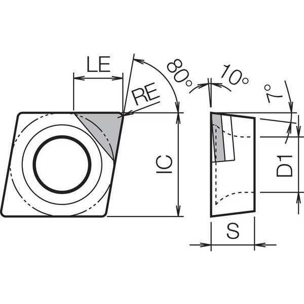 Diamond Turning Insert, CCMT21502KPD010