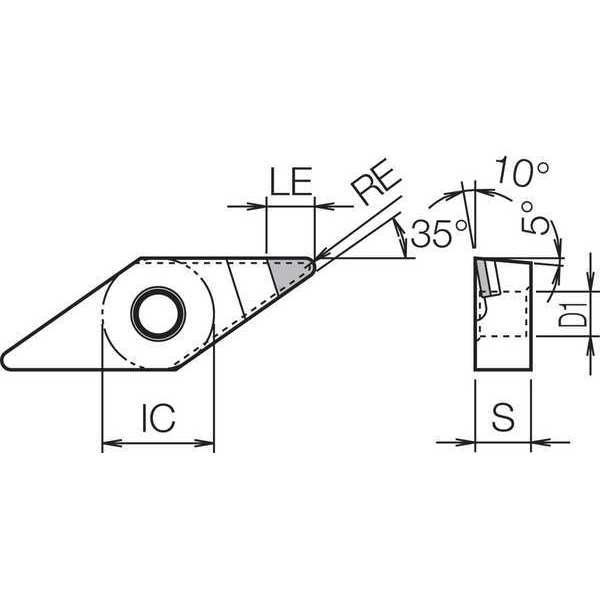 Diamond Turning Insert, VNMM332MKPD001