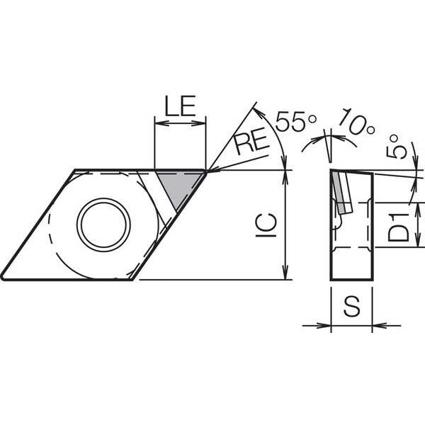 Diamond Turning Insert, DNMM4305MKPD001