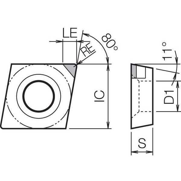 Diamond Turning Insert, CPGB321SEKBN525