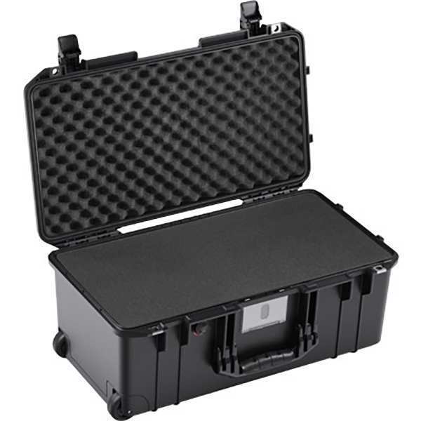 Pelican Aircase w Foam, 6.97 in, PrBtn, Blk