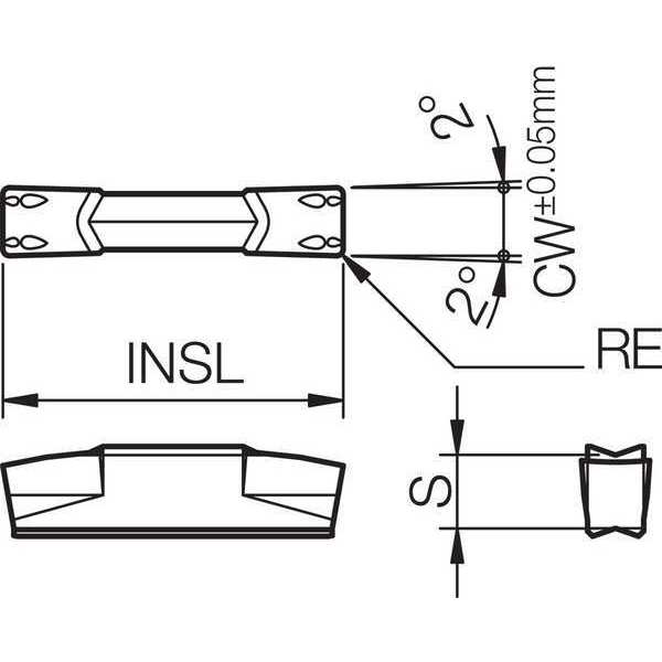 Grooving Insert, CVD Carbide