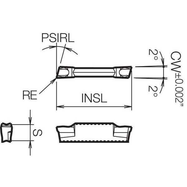 Grooving Insert, PVD Carbide