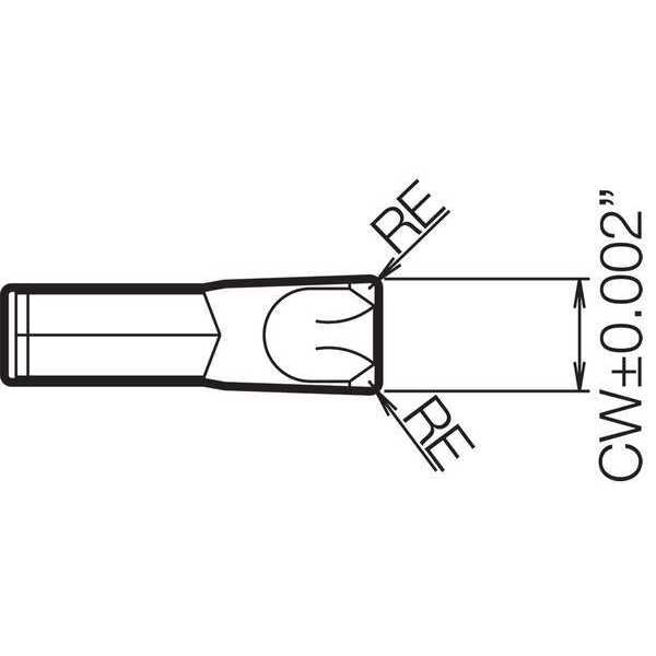 Cut-Off Insert, Uncoated Carbide