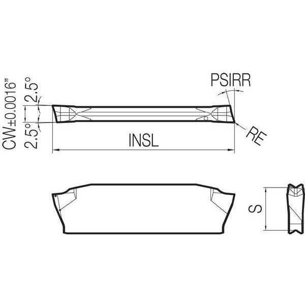 Cut-Off Insert, PVD Carbide