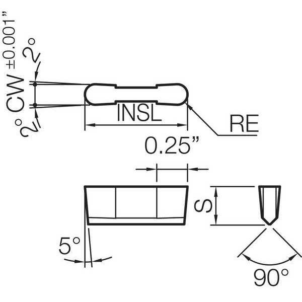 Grooving Insert, Uncoated Ceramic