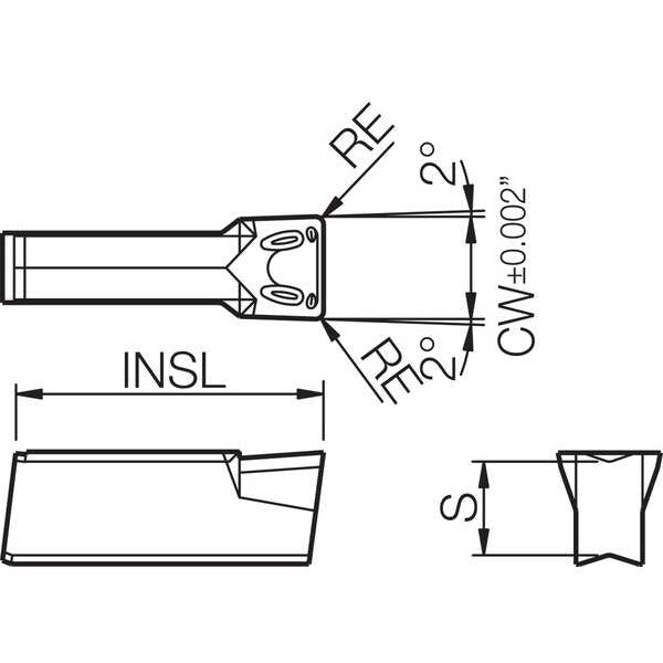 Grooving Insert, PVD Carbide