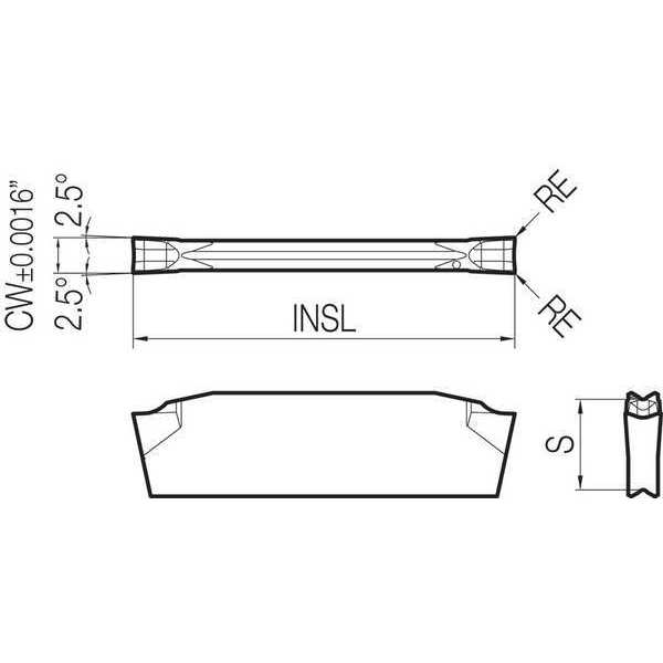 Cut-Off Insert, PVD Carbide