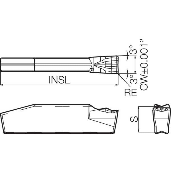 Cut-Off Insert, PVD Carbide