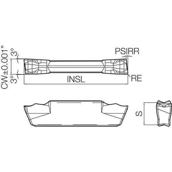 Cut-Off Insert, PVD Carbide