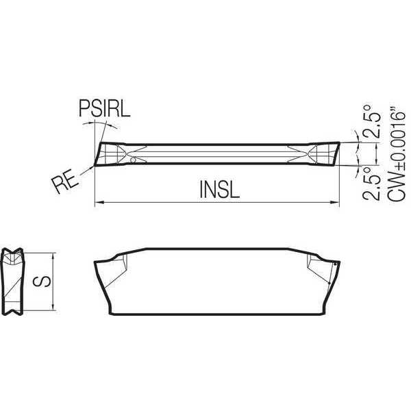 Cut-Off Insert, PVD Carbide